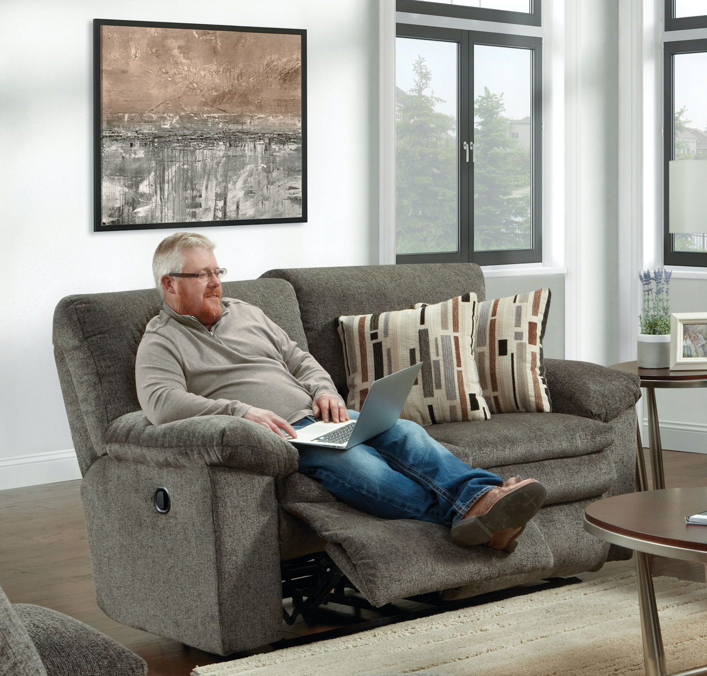 Tosh - Reclining Loveseat - Hornell Furniture Outlet