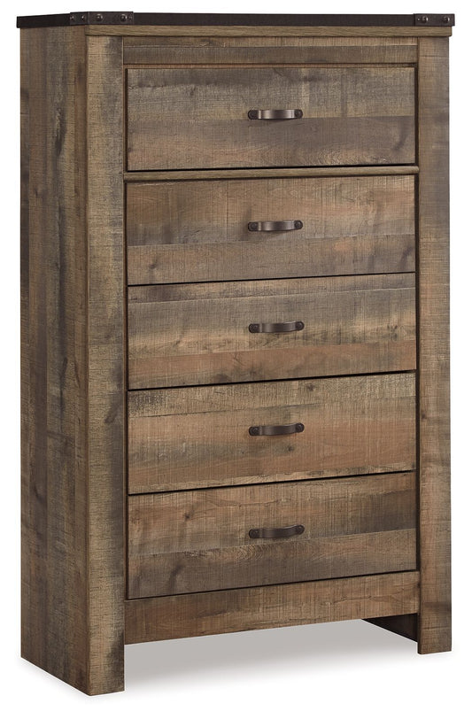 Trinell - Five Drawer Chest - Brown - Hornell Furniture Outlet