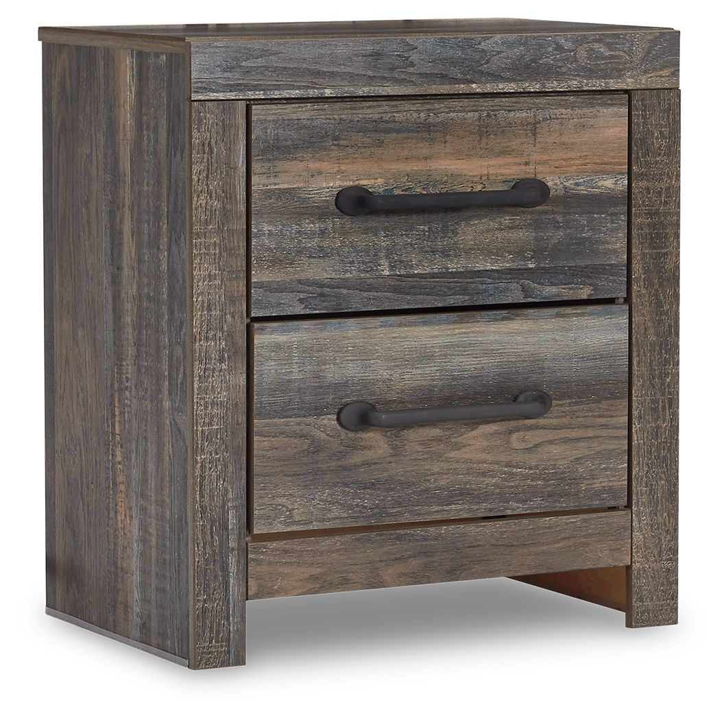 Drystan - Brown / Beige - Two Drawer Night Stand - Hornell Furniture Outlet
