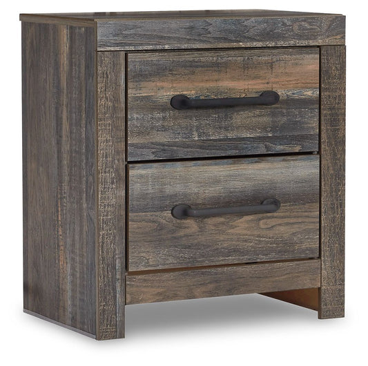 Drystan - Brown / Beige - Two Drawer Night Stand - Hornell Furniture Outlet