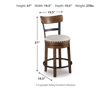 Valebeck - Full Back Swivel Stool - Hornell Furniture Outlet