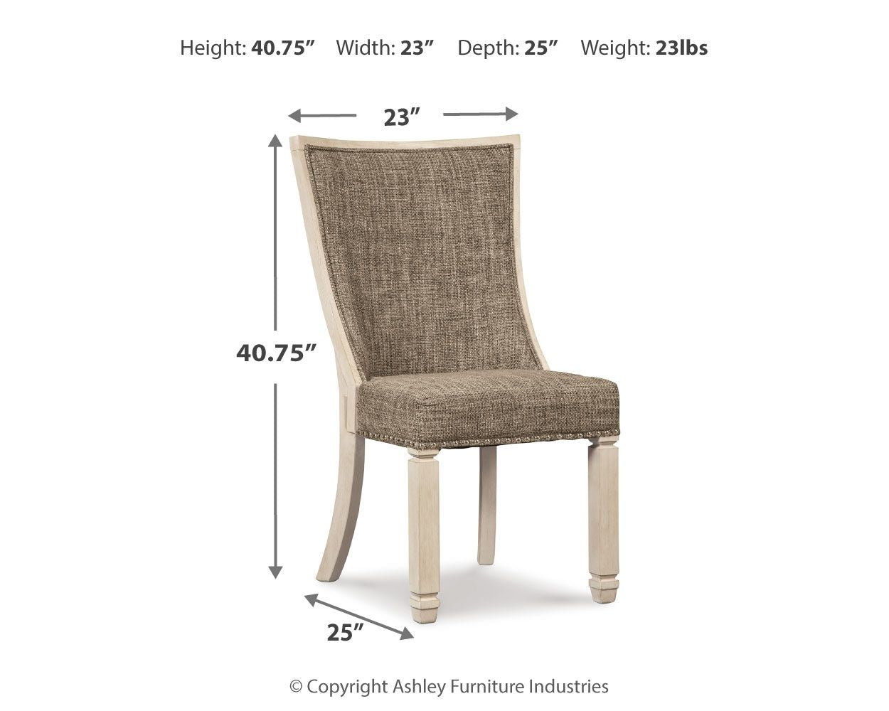 Bolanburg - Dining UPH Side Chair (Set of 2) - Lattice Back - Brown / Beige - Hornell Furniture Outlet
