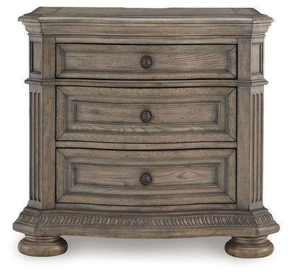 Ardenfield - Light Brown - Three Drawer Night Stand - Hornell Furniture Outlet