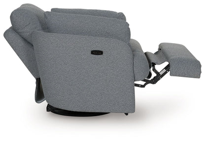 Alainmont Next - Gen Nuvella - Swivel Power Recliner - Hornell Furniture Outlet