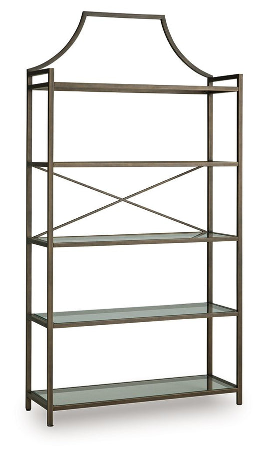 Bernonly - Antique Bronze Finish - Bookcase - Hornell Furniture Outlet
