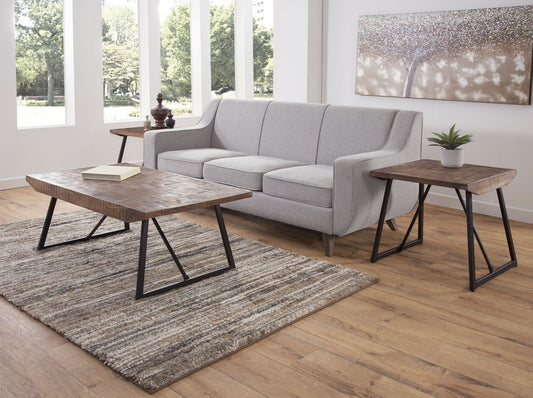 Walden - 3 Piece Table Set (Cocktail & 2 End Tables) - Brown - Hornell Furniture Outlet