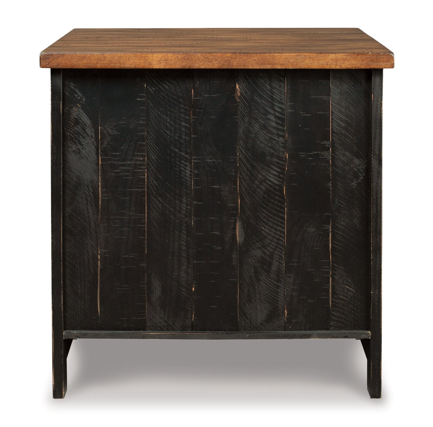 Valebeck - Rectangular End Table - Black / Brown - Hornell Furniture Outlet