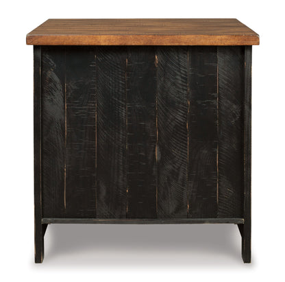 Valebeck - Rectangular End Table - Black / Brown - Hornell Furniture Outlet
