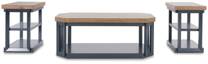 Landocken - Brown / Blue - Occasional Table Set (Set of 3) - Hornell Furniture Outlet