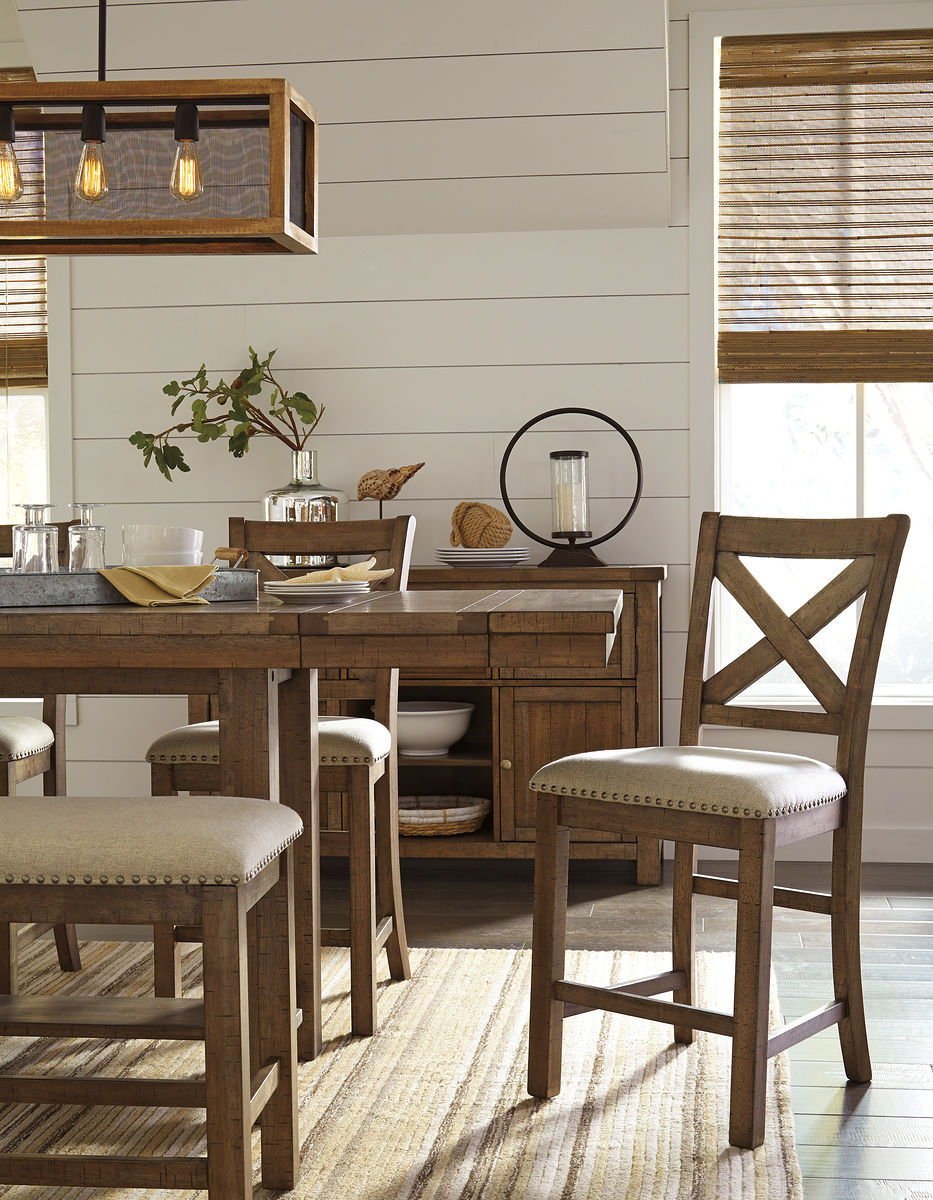 Moriville - Rectangular Dining Table Set - Counter Height - Hornell Furniture Outlet