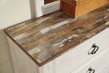 Willowton - Dresser, Mirror - Hornell Furniture Outlet