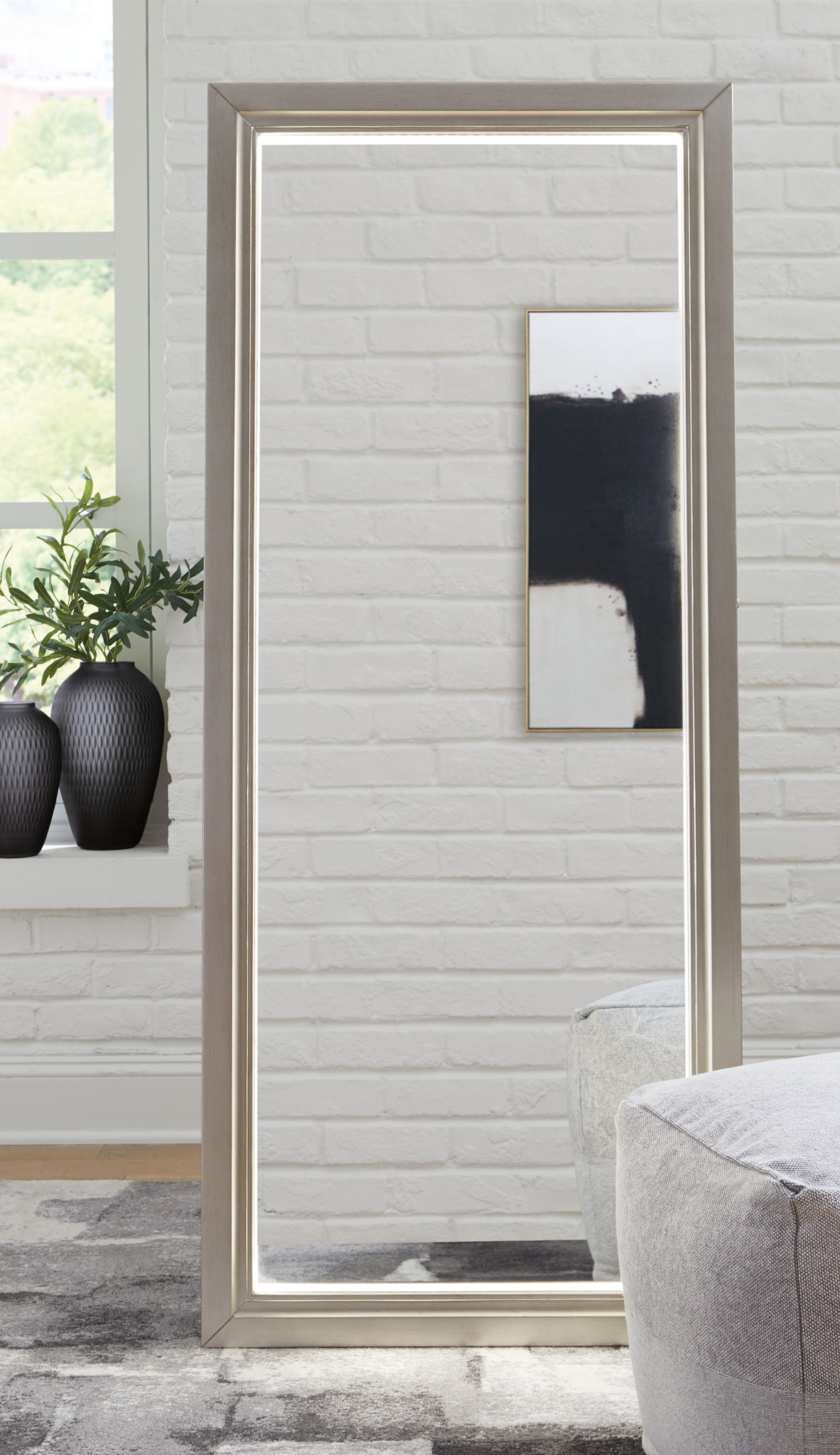 Evesen - Floor Standing Mirror/Storage - Hornell Furniture Outlet