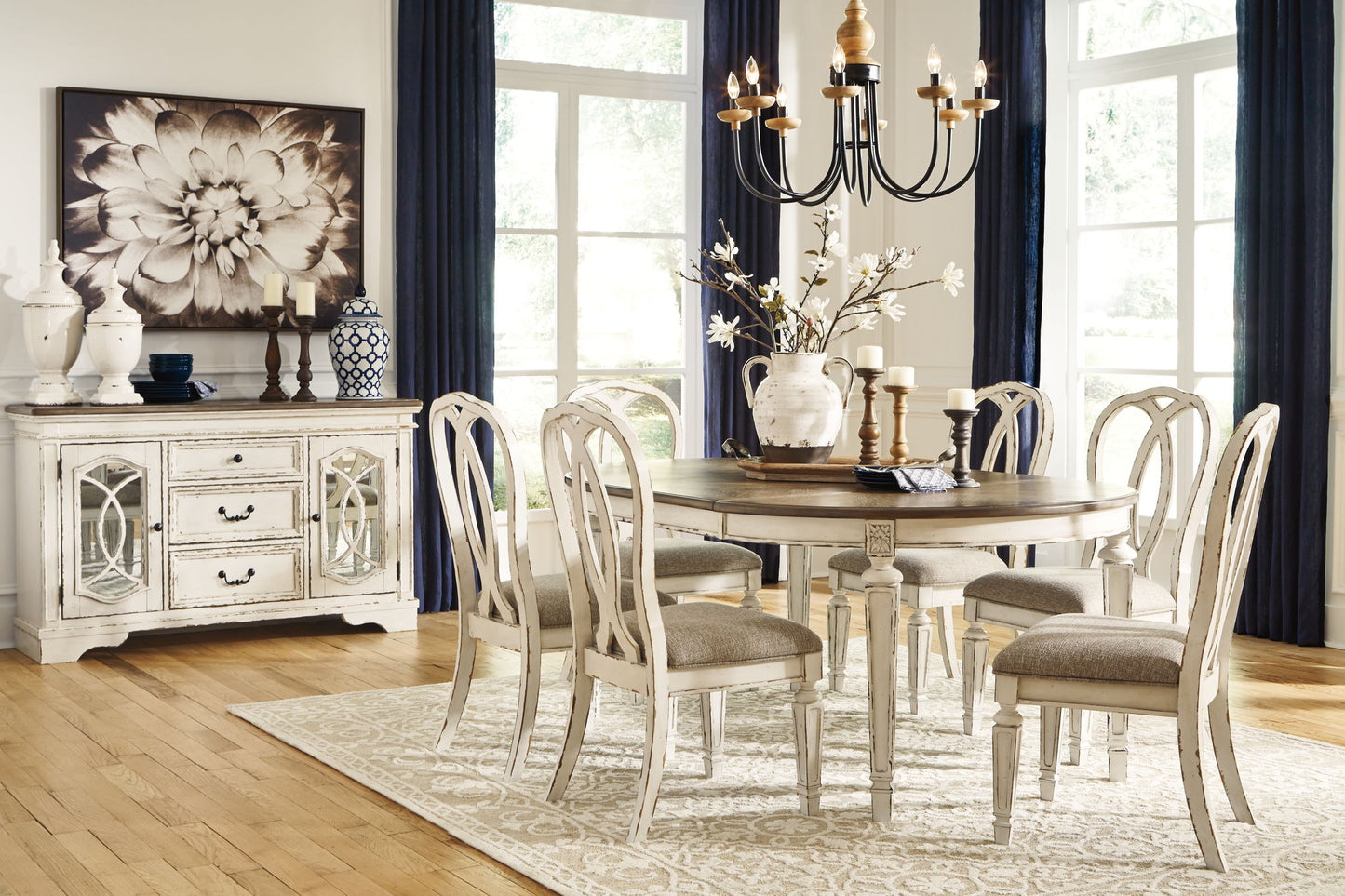 Realyn - Oval Dining Table Set - Hornell Furniture Outlet