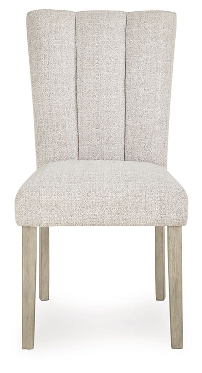 Larawyn - Dining Upholstered Side Chair (Set of 2) - Bisque - Hornell Furniture Outlet