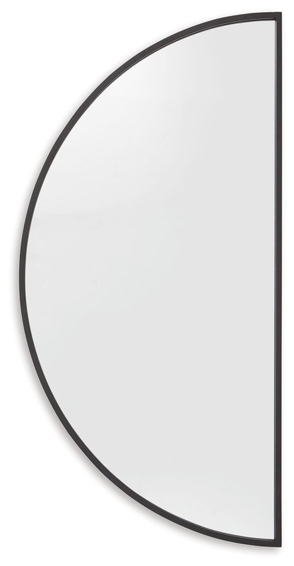 Denlow - Black - Accent Mirror - Hornell Furniture Outlet