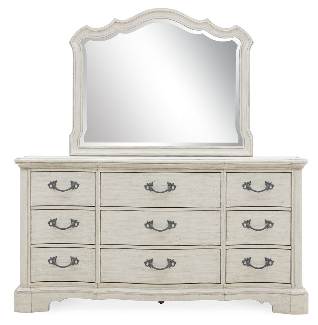 Arlendyne - Antique White - Dresser And Mirror - Hornell Furniture Outlet