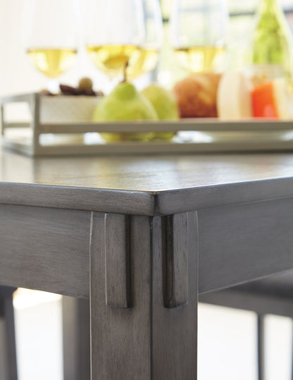 Bridson - Gray - Square Counter TBL Set (Set of 5) - Hornell Furniture Outlet