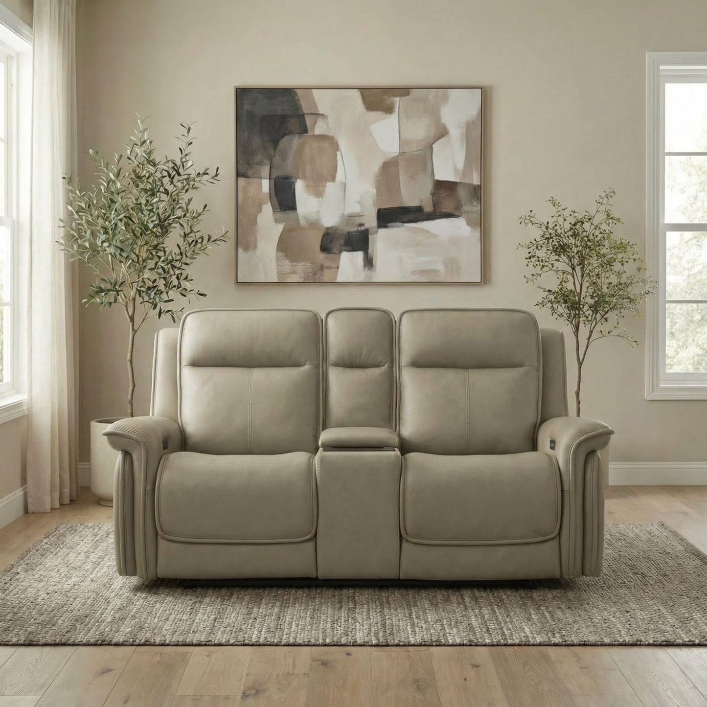 Cora - Loveseat With Console P3 & ZG - Hornell Furniture Outlet