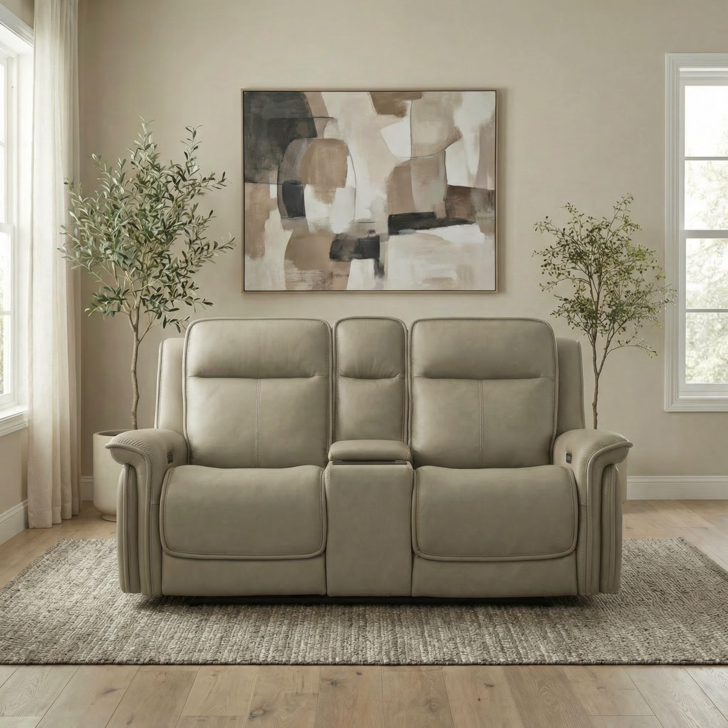 Cora - Loveseat With Console P3 & ZG - Hornell Furniture Outlet