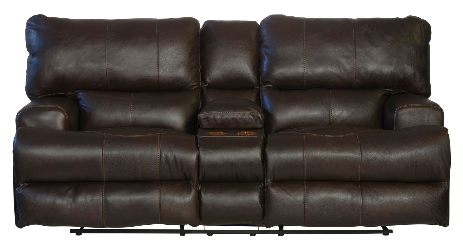 Wembley - Power Headrest With Lumbar Lay Flat Reclining Console Loveseat - Hornell Furniture Outlet