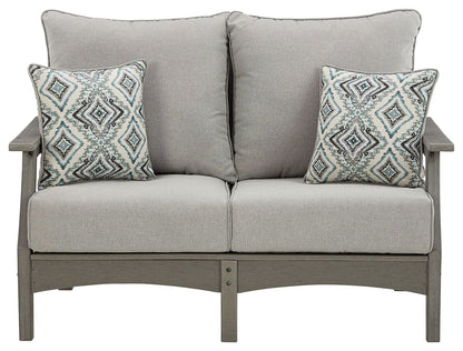 Visola - Gray - Loveseat w/Cushion - Hornell Furniture Outlet