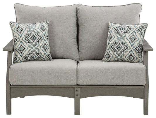 Visola - Gray - Loveseat w/Cushion - Hornell Furniture Outlet