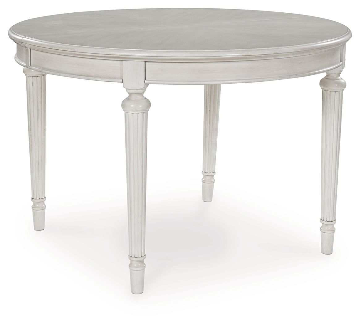 Montelaine - Antique White - Oval Dining Room Extension Table - Hornell Furniture Outlet