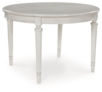 Montelaine - Antique White - Oval Dining Room Extension Table - Hornell Furniture Outlet