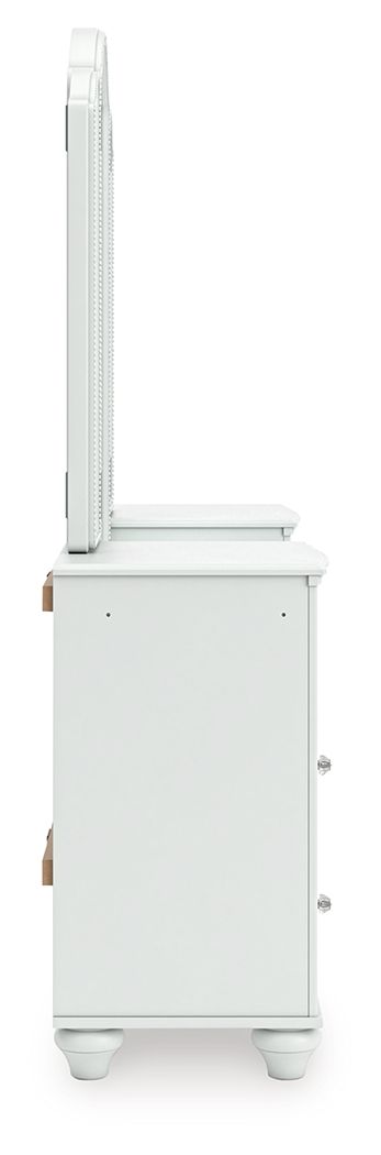 Kozlani - Vanity With Mirror - White - Hornell Furniture Outlet