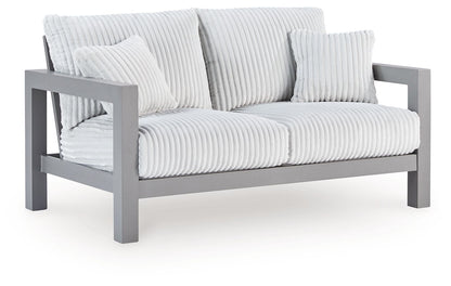 Hurley Park - Gray - Loveseat With Cushion - Hornell Furniture Outlet