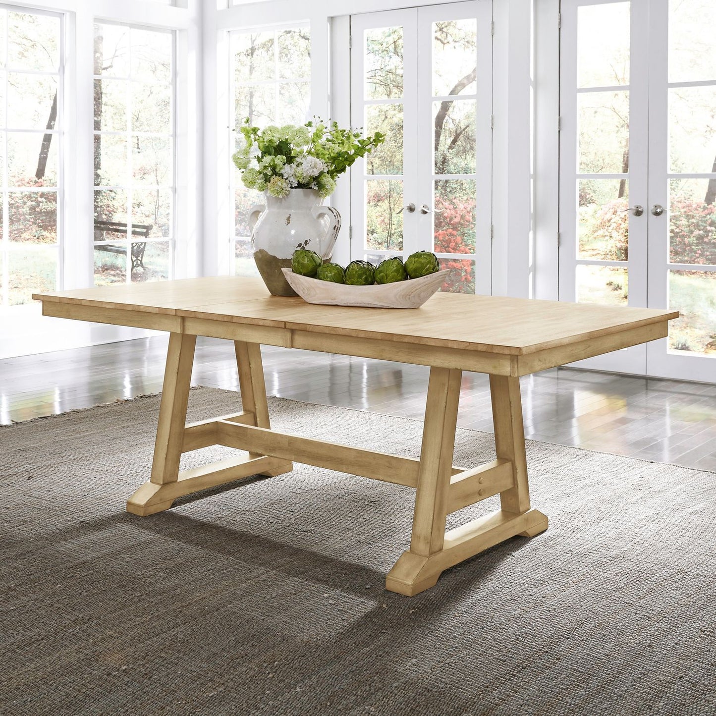 Lindsey Farm - Trestle Table - Hornell Furniture Outlet