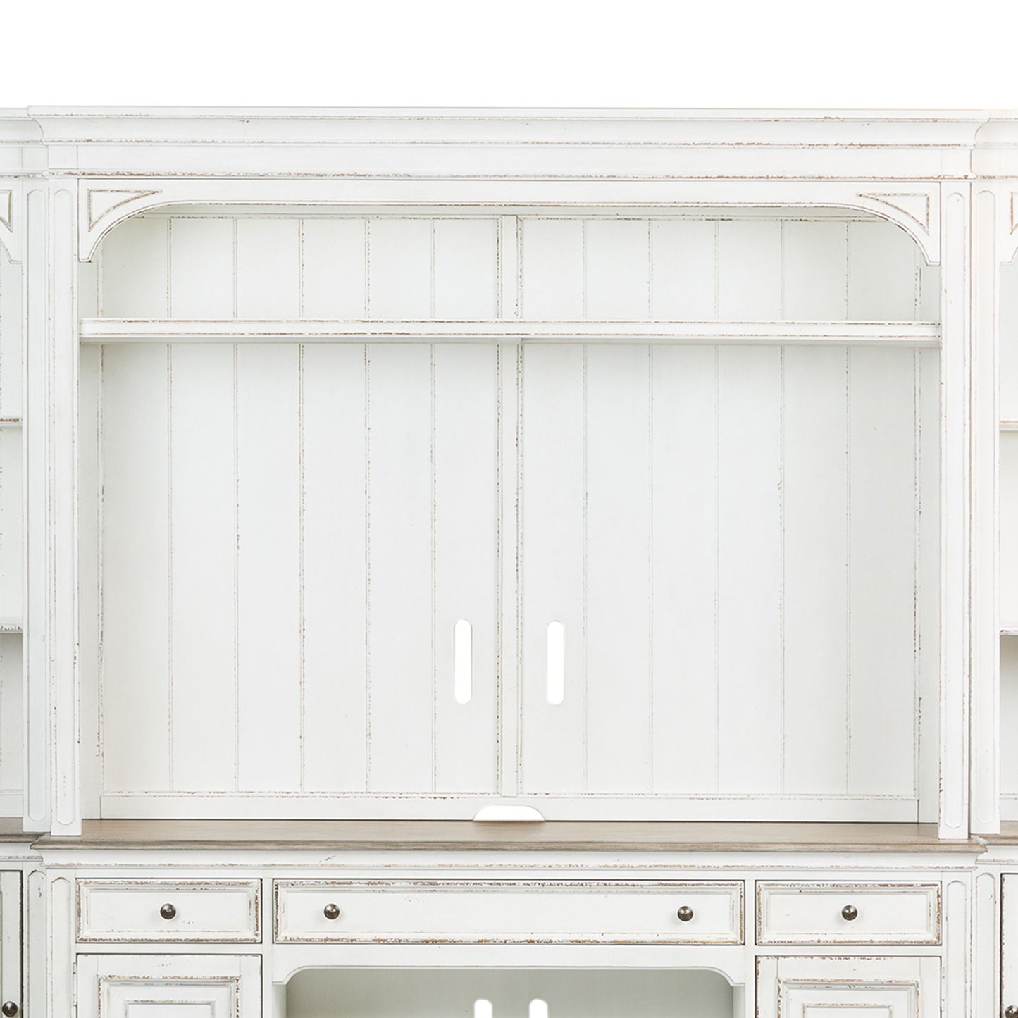 Magnolia Manor - Entertainment Hutch - White - Hornell Furniture Outlet