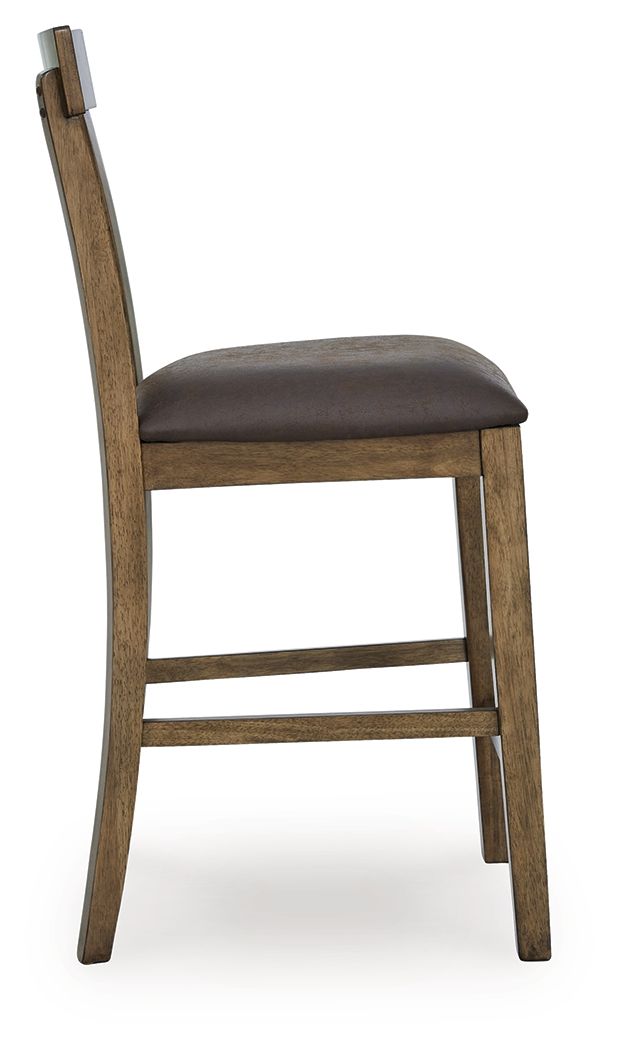 Urbinforte - Upholstered Barstool (Set of 2) - Light Brown - Hornell Furniture Outlet
