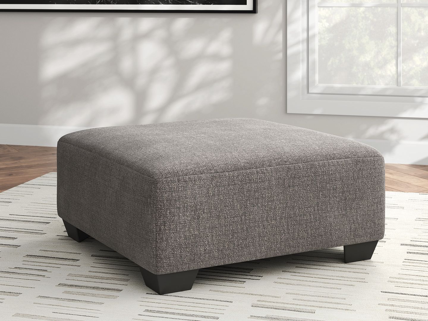 Seyler Lane - Greystone - Oversized Accent Ottoman - Hornell Furniture Outlet