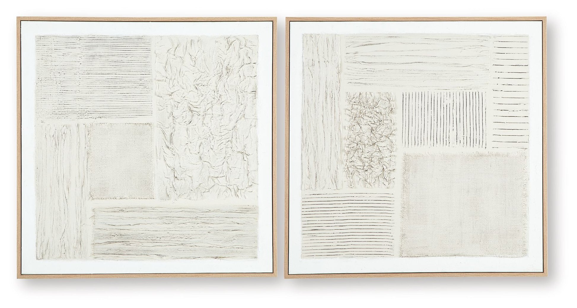 Andorfield - Wall Art Set (Set of 2) - Beige / Black / White - Hornell Furniture Outlet