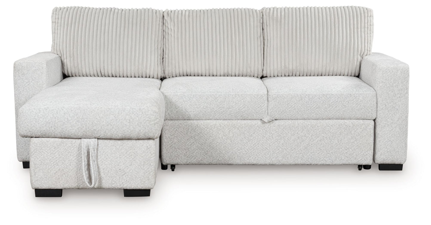 Wohlen - Alloy - 2 - Piece Sectional With Pop Up Sleeper And LAF Corner Chaise - Hornell Furniture Outlet