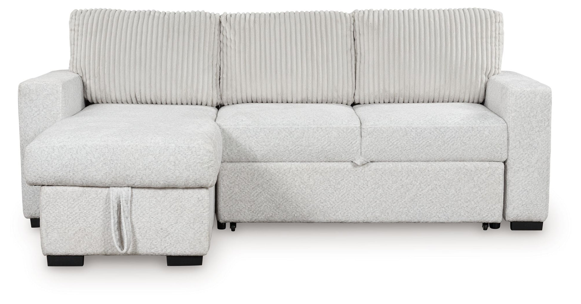 Wohlen - Alloy - 2 - Piece Sectional With Pop Up Sleeper And LAF Corner Chaise - Hornell Furniture Outlet