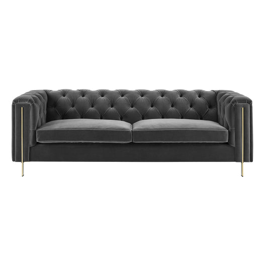 Charlene - Velvet Button Tufted Sofa - Hornell Furniture Outlet