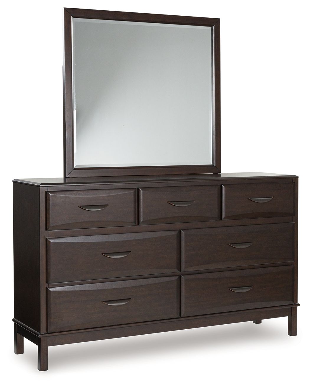 Vanmore - Dark Brown - Dresser And Mirror - Hornell Furniture Outlet