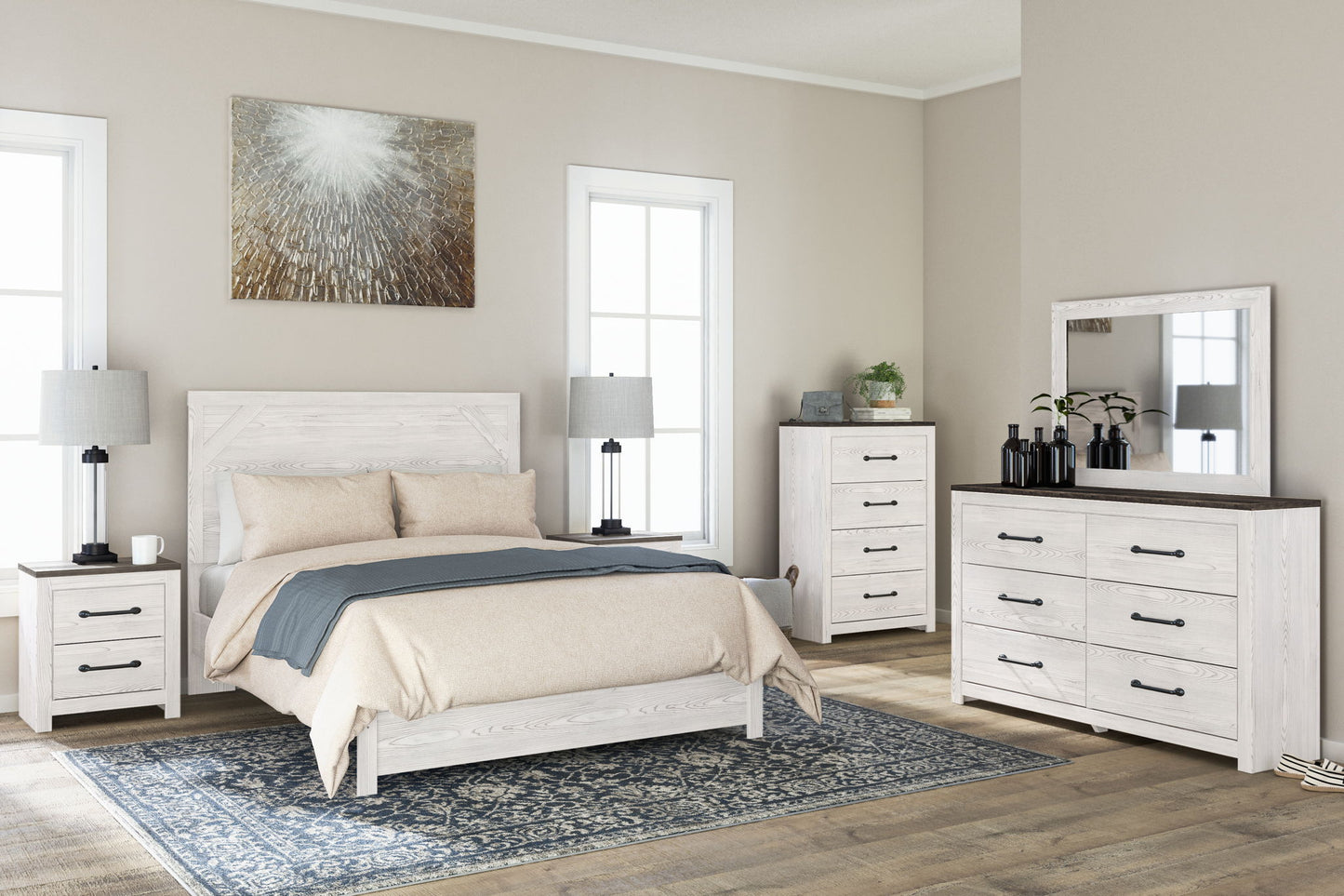 Gerridan - Dresser, Mirror - Hornell Furniture Outlet