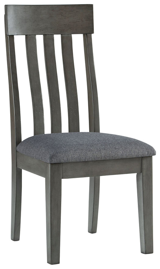 Hallanden - Black / Gray - Dining UPH Side Chair (Set of 2) - Hornell Furniture Outlet