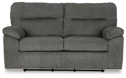 Bindura - Mineral - Glider Loveseat - Hornell Furniture Outlet