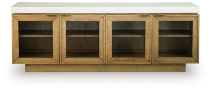 Adanworth - Accent Cabinet - Light Brown / Gray - Hornell Furniture Outlet