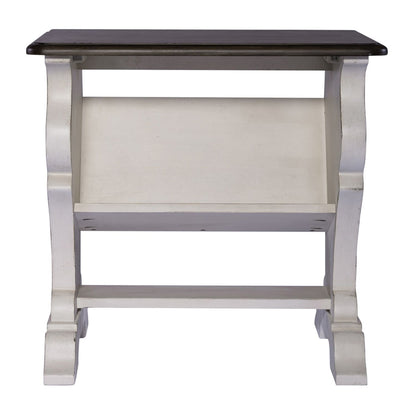 Abbey Road - Library Chair Side Table - White - Hornell Furniture Outlet
