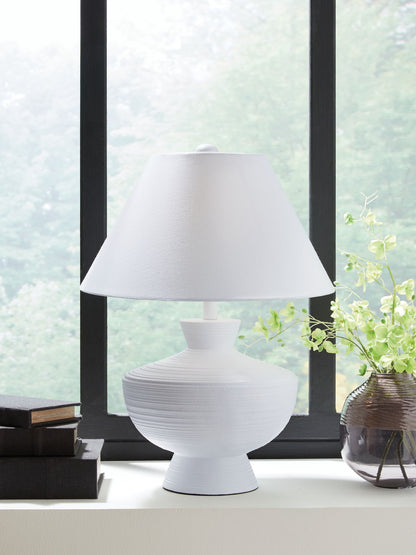 Harelwood - White - Poly Table Lamp - Hornell Furniture Outlet