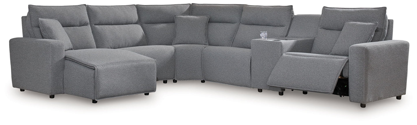 ModMax II - Salt And Pepper - Reclining Sectional - Hornell Furniture Outlet