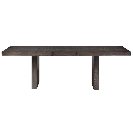 Evan - Dining Table With Leaf - Dark Brown / Black - Hornell Furniture Outlet