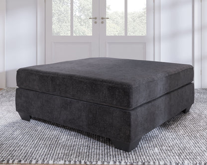Lavernett - Charcoal - Oversized Accent Ottoman - Hornell Furniture Outlet