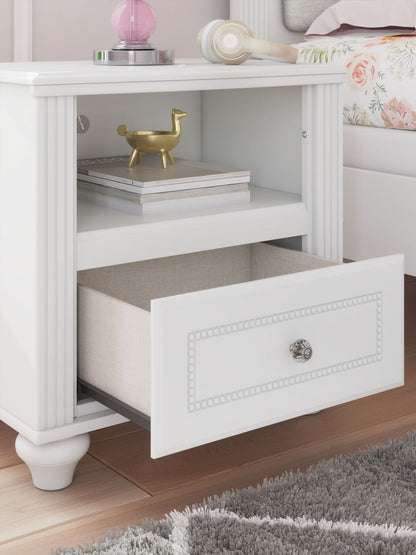Kozlani - One Drawer Night Stand - White - Hornell Furniture Outlet