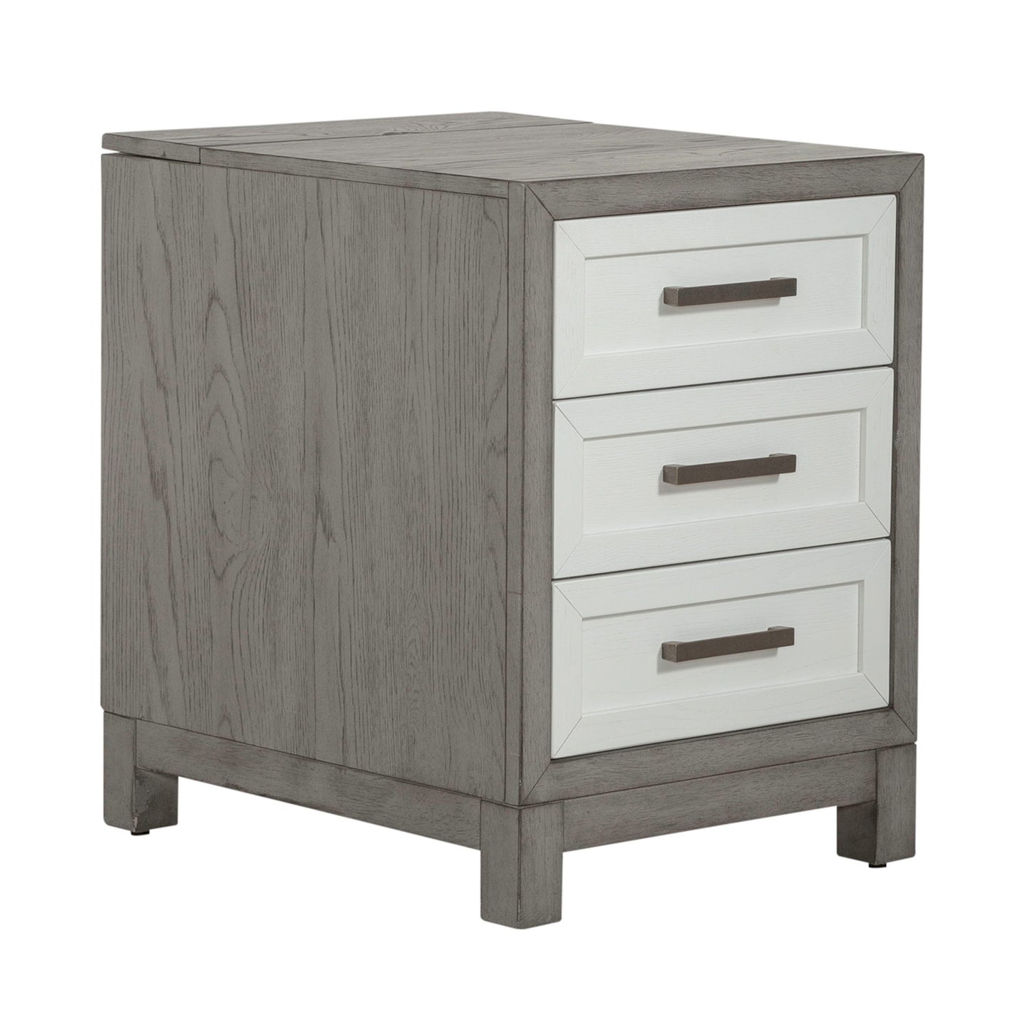Palmetto Heights - 3 Drawer Chair Side Table - White - Hornell Furniture Outlet